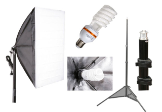 Elementrix softbox 50x70cm 35W, stativ