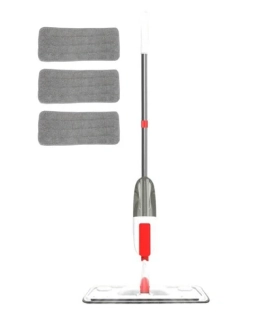 Mop s rozprašovačem 3x potah, spray mop, sprej bílý červený